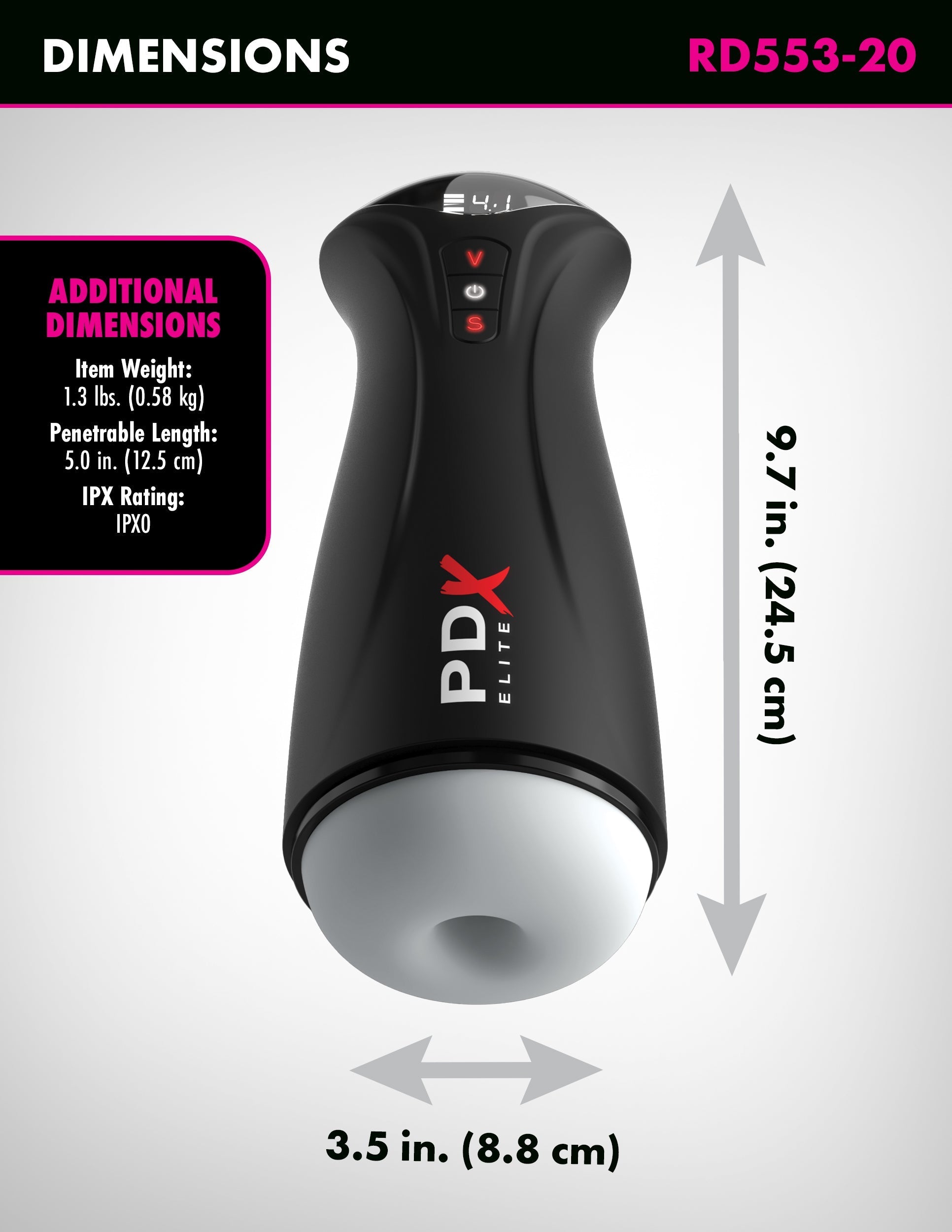 PDX Brands PDX Elite Fap Gasm Male Masturbator Frosted Masturbators and Strokers