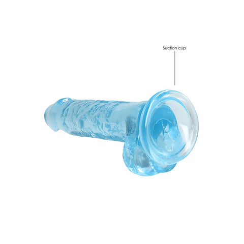 Shots Toys REALROCK Realistic Dildo With Balls Blue - Realistic Dildos