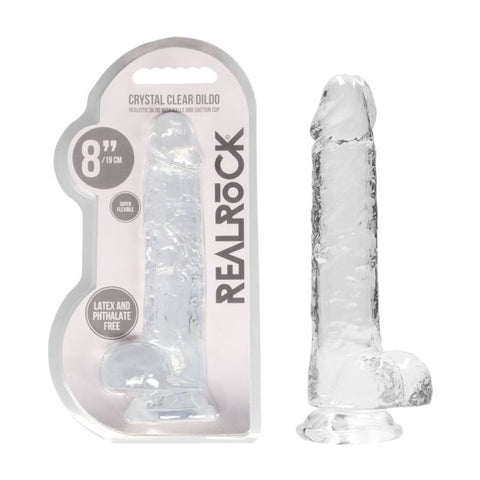 Shots Toys REALROCK 20.3 cm Realistic Dildo With Balls - Realistic Dildos