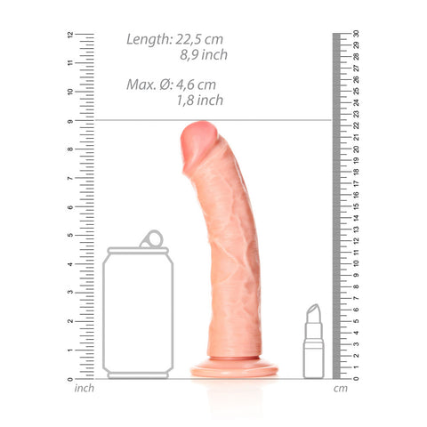 Shots Toys REALROCK Realistic Regular Curved Dildo with Suction Cup Flesh - Realistic Dildos