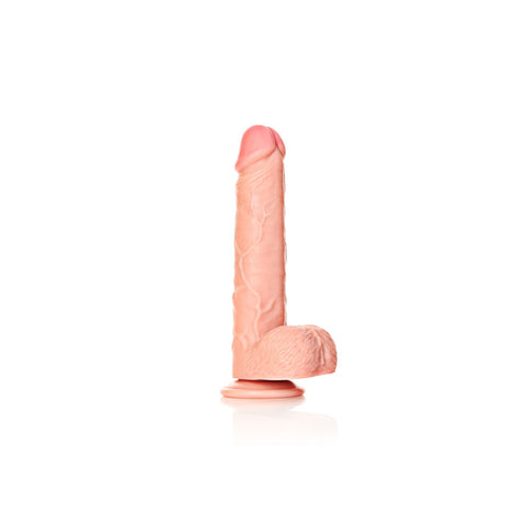 REALROCK 23 cm Straight Realistic Dildo with Balls Flesh - Realistic Dildos