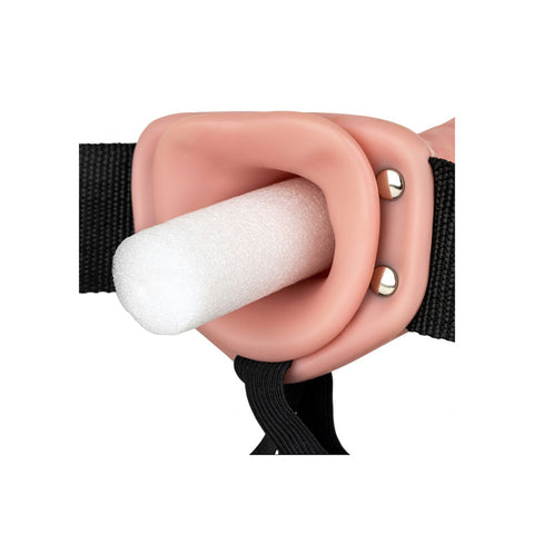 Shots REALROCK Hollow Strap-On Extra Girth and Length Realistic Dildo - Strap On Sextoys