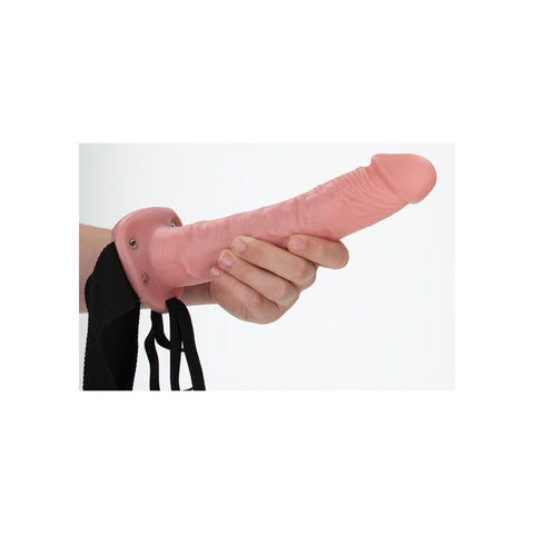 Shots REALROCK Hollow Strap-On Extra Girth and Length Realistic Dildo - Strap On Sextoys