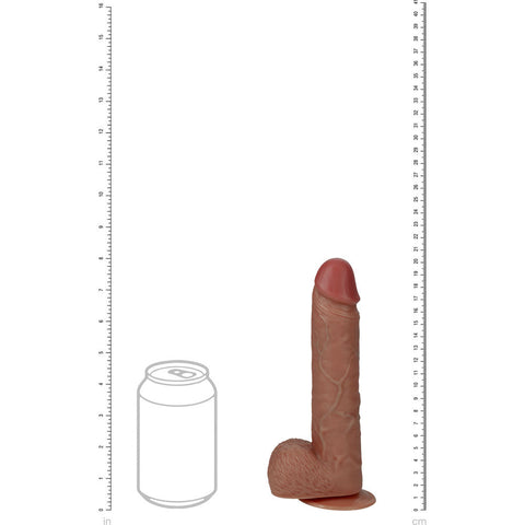 Shots Toys REALROCK USB Rechargeable Vibrating and Rotating Dong Tan - Vibrating Dildos