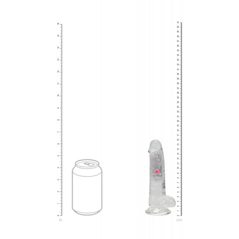 REALROCK Rechargeable LED Vibrating Dong with Balls - Vibrating Dildos