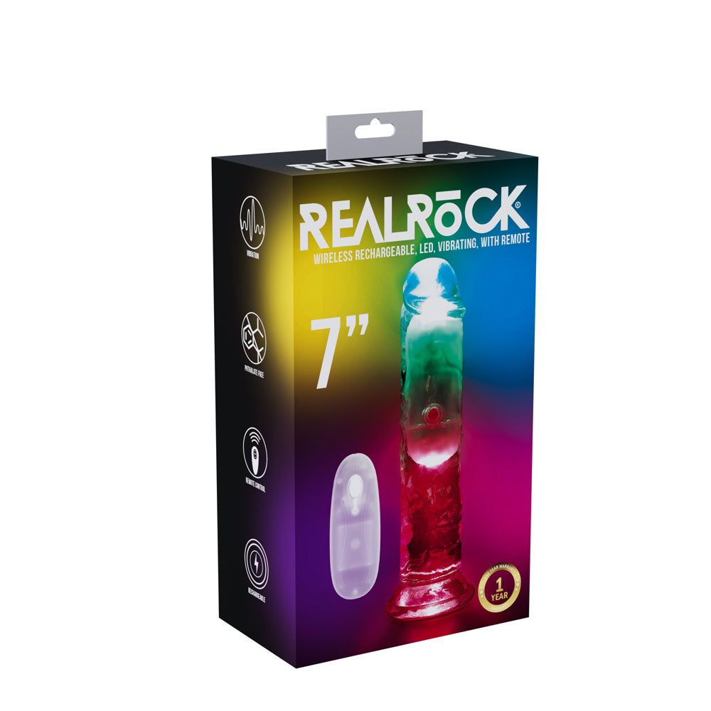 REALROCK No Balls Rechargeable LED Vibrating Dong Vibrating Dildos