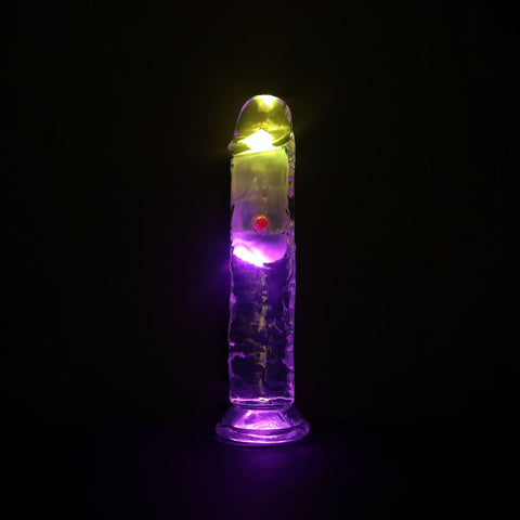 REALROCK No Balls Rechargeable LED Vibrating Dong - Vibrating Dildos