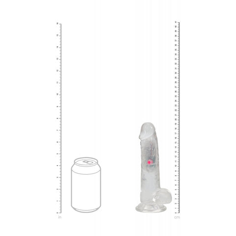 REALROCK Rechargeable LED Vibrating Dong with Balls - Vibrating Dildos
