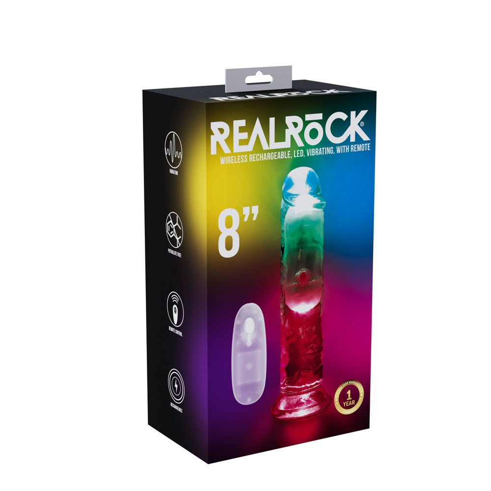 REALROCK No Balls Rechargeable LED Vibrating Dong Vibrating Dildos