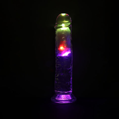 REALROCK No Balls Rechargeable LED Vibrating Dong - Vibrating Dildos