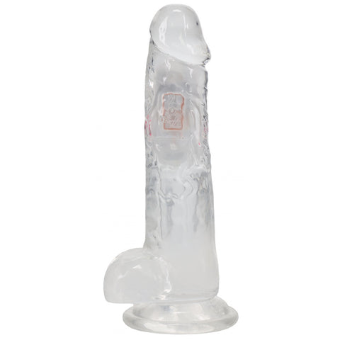 REALROCK Rechargeable LED Vibrating Dong with Balls - Vibrating Dildos