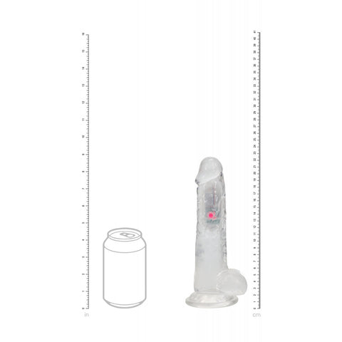 REALROCK Rechargeable LED Vibrating Dong with Balls - Vibrating Dildos