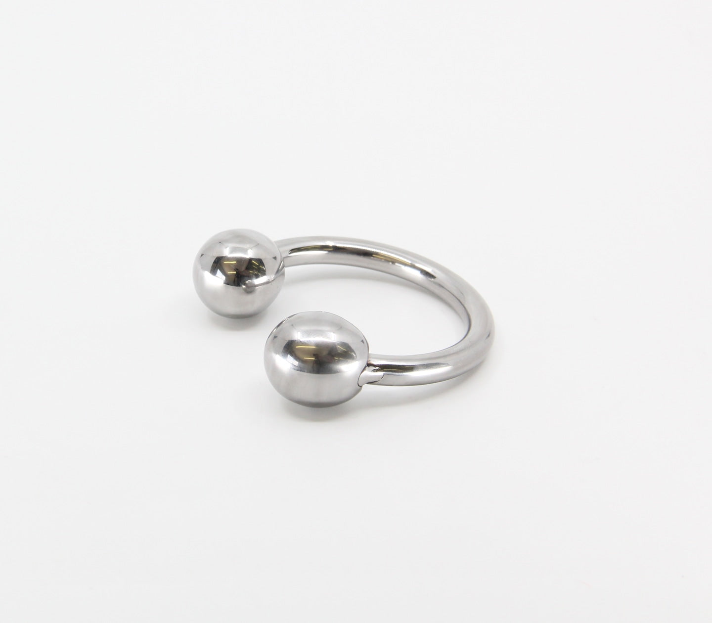 Love In Leather Stainless Steel Mens Glans Ring 45mm Steel Cock Rings