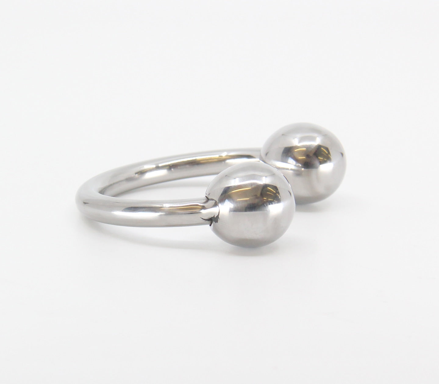 Love In Leather Stainless Steel Mens Glans Ring Steel Cock Rings