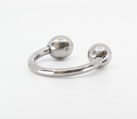 Love In Leather Stainless Steel Mens Glans Ring - Steel Cock Rings