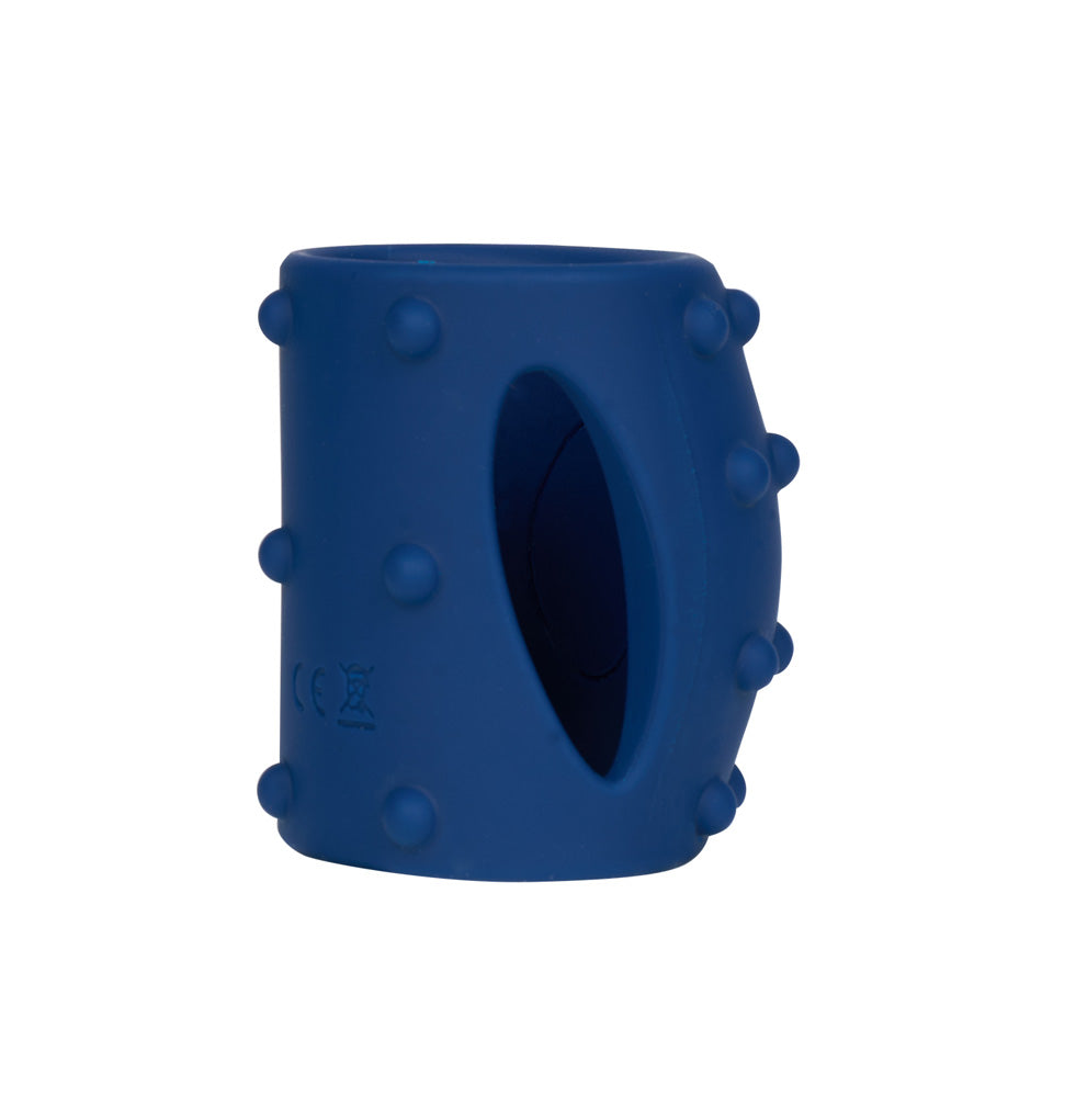 Maia ROMEO Rechargeable Vibrating Girth Enhancer Sleeve Blue Penis Sleeves and Extenders