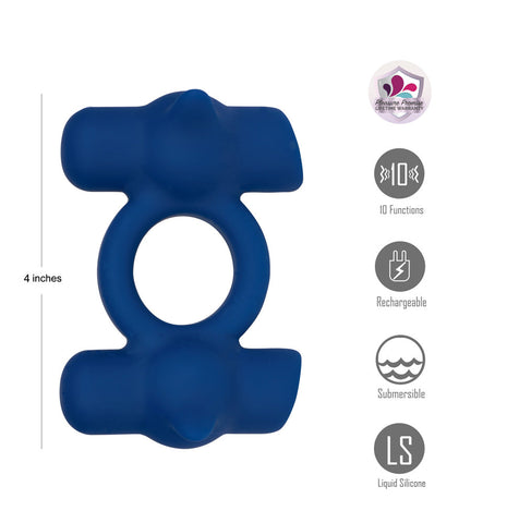 Maia RONAN USB Rechargeable Dual Vibrating Cock Ring - Vibrating Cock Rings