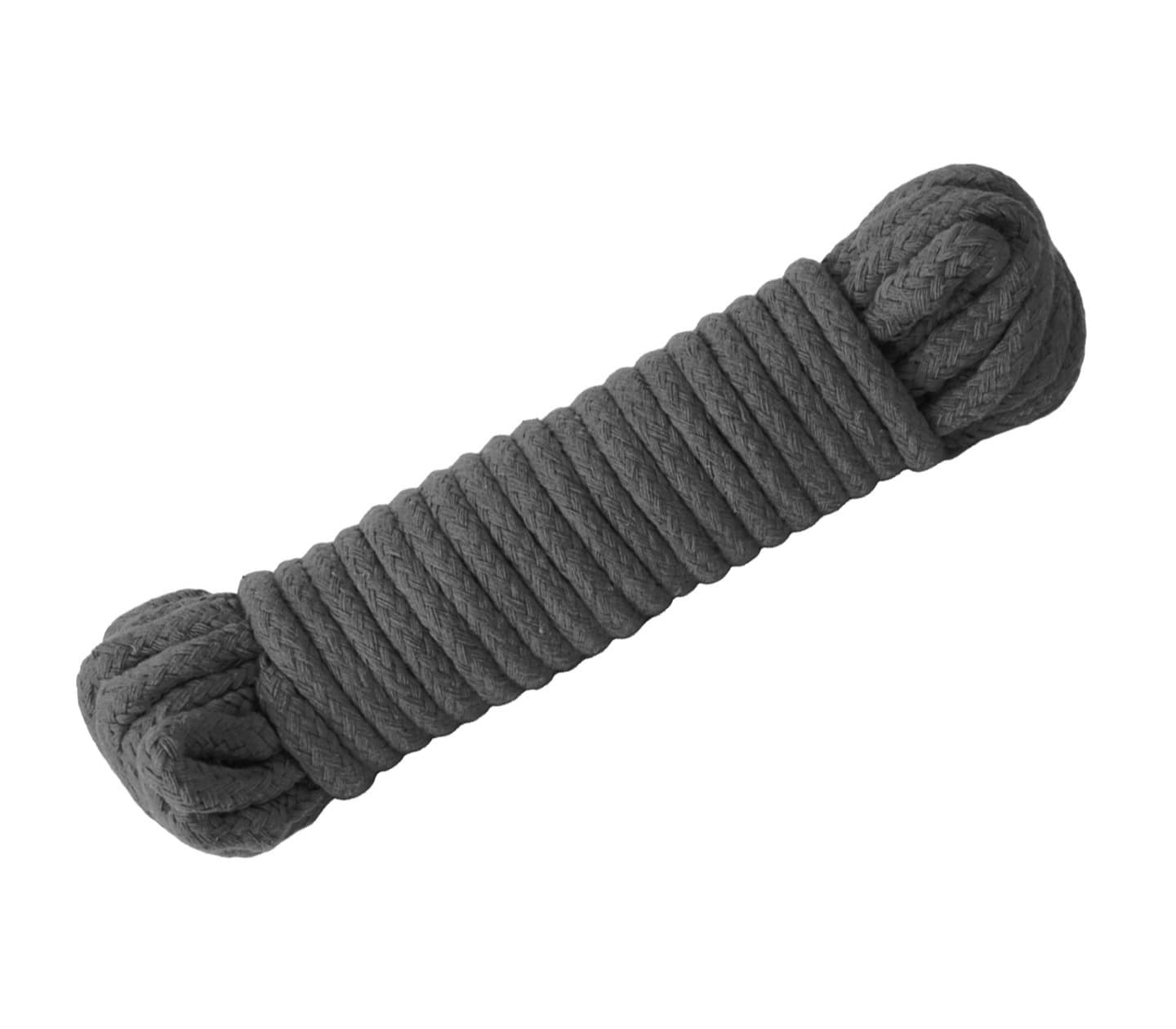 Love In Leather 20m Cotton Bondage Rope Black Cuffs And Restraints