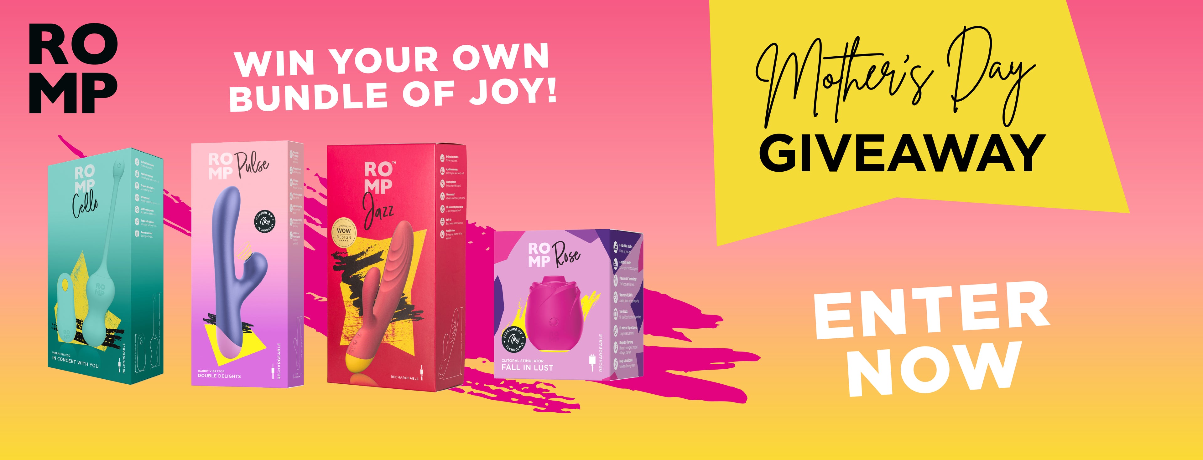 Mother's Day Giveaway , Win Your Own Bundle of Joy by Romp - Lovehoney Group 