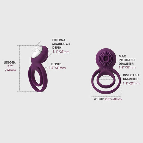 Svakom Tammy Vibrating Double Cock Ring - Vibrating Cock Rings