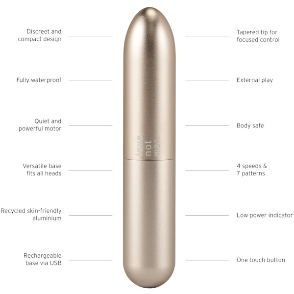 LOVE NOT WAR Maya Multi Function Bullet Vibrator Bullet Vibrators