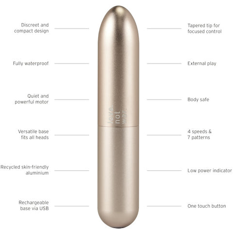 LOVE NOT WAR Maya Multi Function Bullet Vibrator - Bullet Vibrators