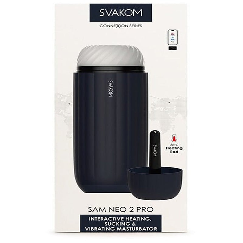 Svakom Sam Neo 2 Pro Sucking and Vibrating Male Masturbator - Masturbators and Strokers
