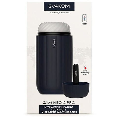 Svakom Sam Neo 2 Pro Sucking and Vibrating Male Masturbator - Masturbators and Strokers