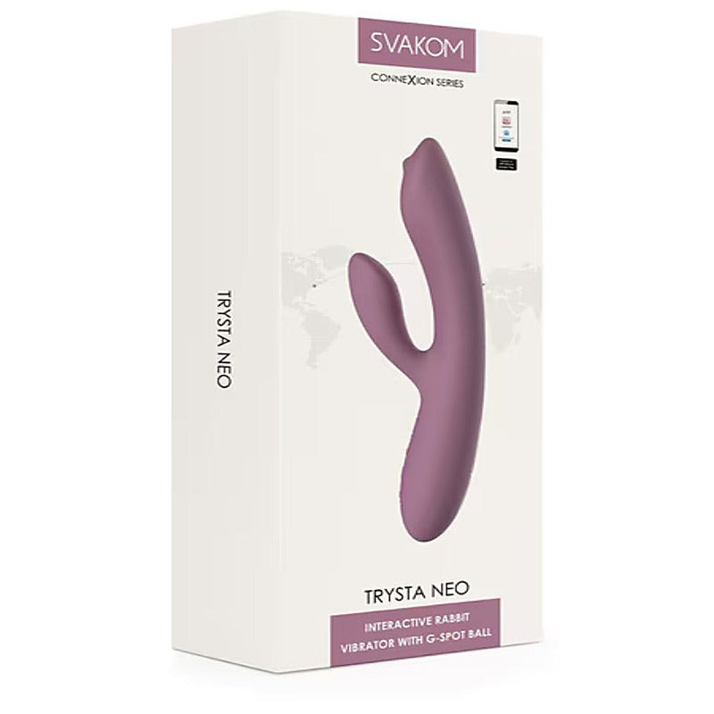 Svakom Trysta Neo G-Spot Rabbit Vibrator Romantic Rose - Rabbit Vibrators