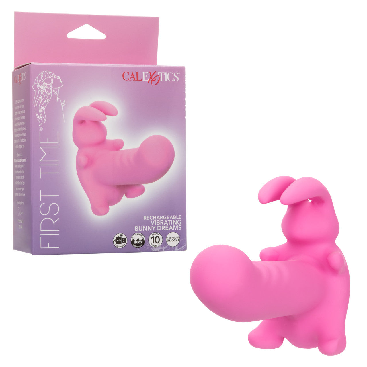 CalExotics First Time Rechargeable Vibrating Bunny Dreams Clit Ticklers and Pulsators