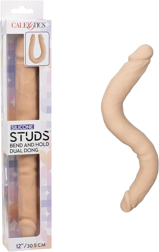 CalExotics Silicone Studs Bend And Hold Dual Dong 12 Inches - Double Ender