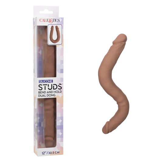 CalExotics Silicone Studs Bend And Hold Dual Dong 12 Inches - Double Ender