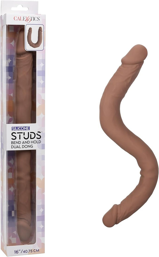 CalExotics Silicone Studs 16 Inch Bend And Hold Dual Dong - Double Ender