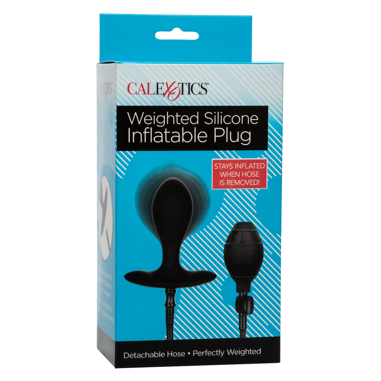 California Exotics Weighted Inflatable Butt Plug Black Butt Plugs