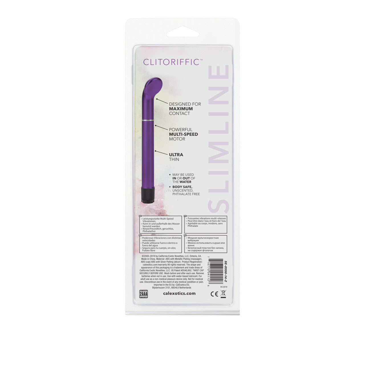 CalExotics Clitoriffic Spoon Shaped Vibrator Purple Clit Ticklers and Pulsators
