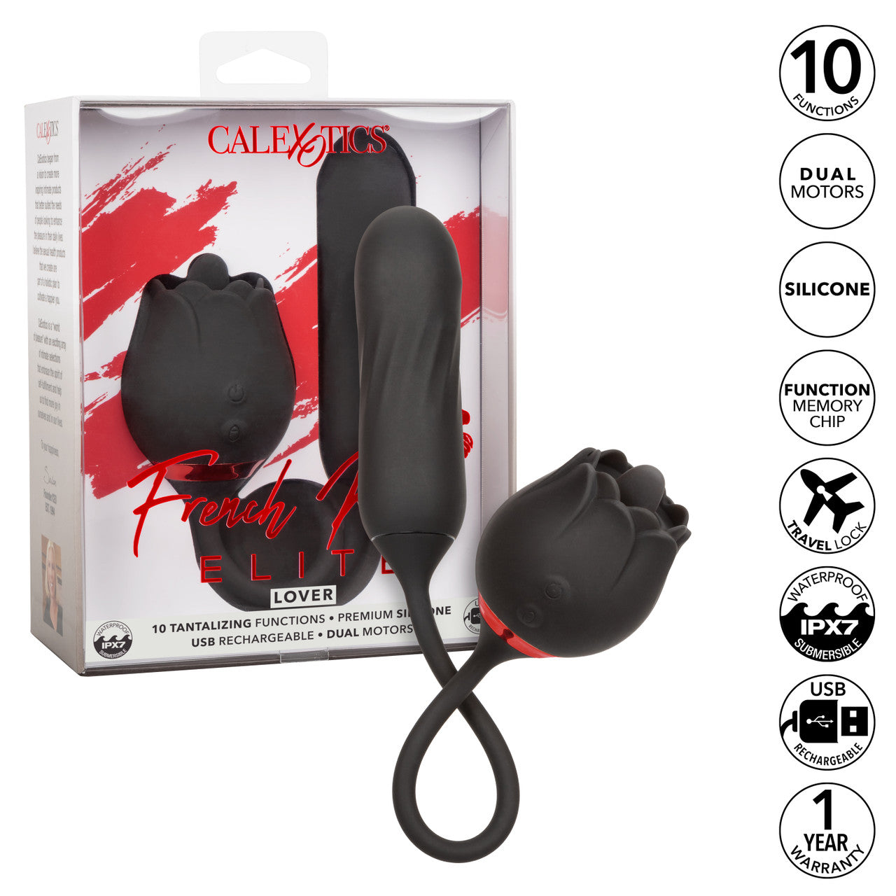 California Exotics Elite Lover Clitoral Vibrator Black Clit Ticklers and Pulsators