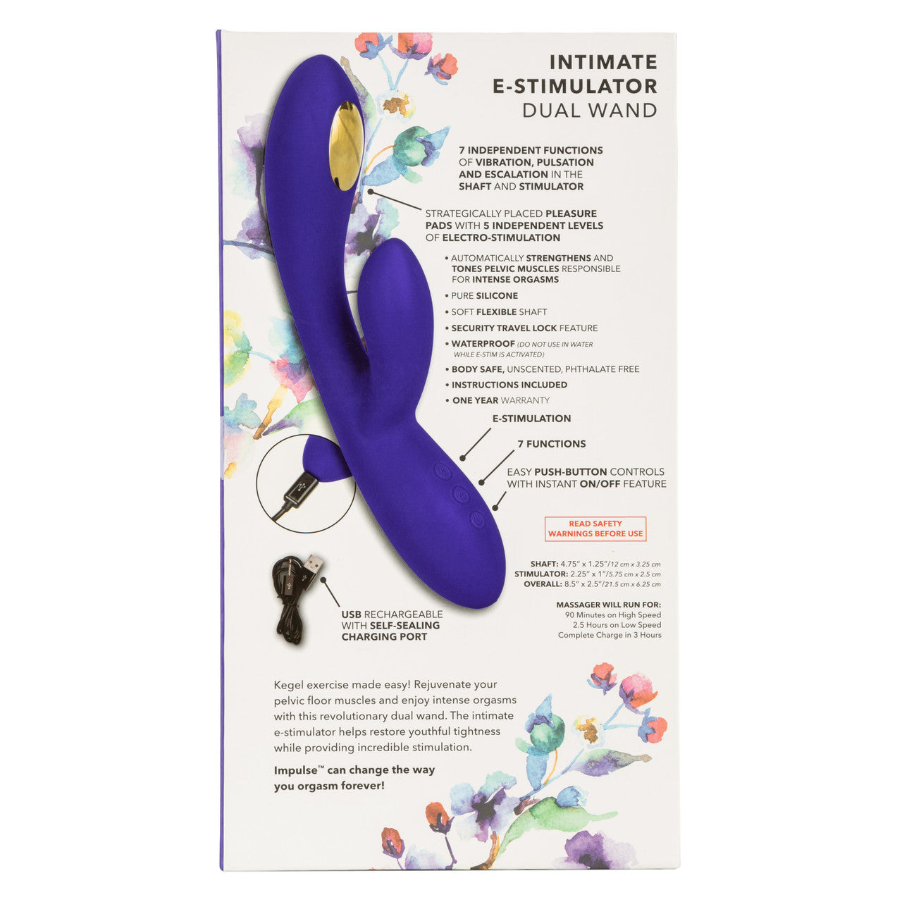 CalExotics Impulse Intimate E-Stimulator Dual Wand Rabbit Vibrators