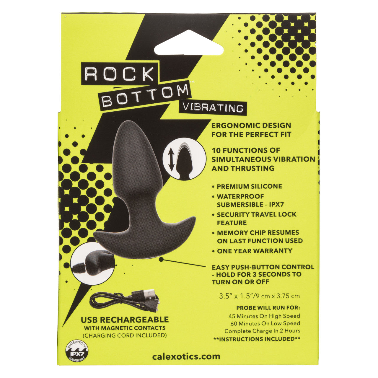 CalExotics Rock Bottom Vibrating Thrusting Anal Probe Butt Plugs