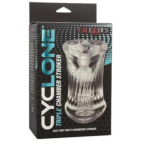 Cyclone Triple Chamber Easy Grip Male Stroker - Masturbators and Strokers