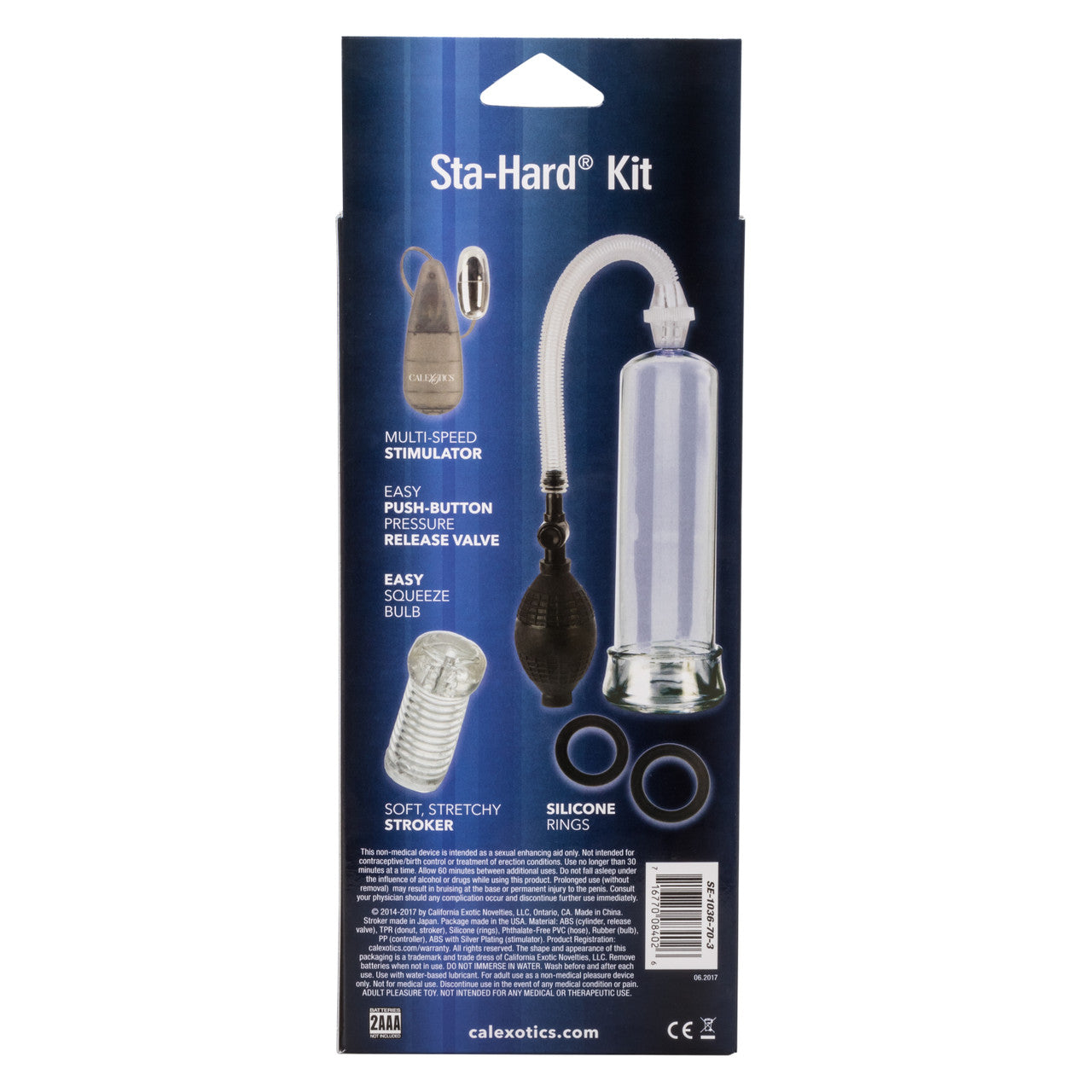 CalExotics Apollo Sta-Hard Mens Penis Pump Kit Sex Kits