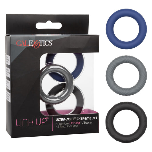 Link Up Ultra-Soft Extreme Stretchy Cock Ring Set Cock Rings