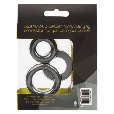 Link Up Ultra-Soft Ultimate Stretchy Male Cock Ring Set - Stretchy Cock Rings