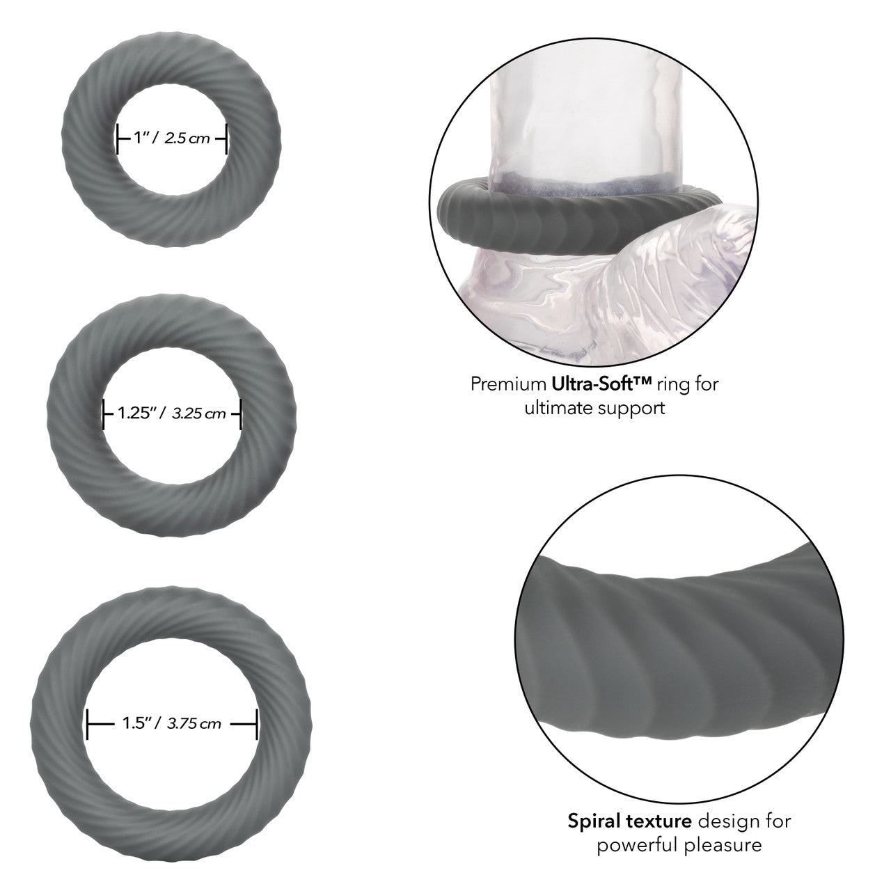 Link Up Ultra-Soft Ultimate Stretchy Male Cock Ring Set Stretchy Cock Rings