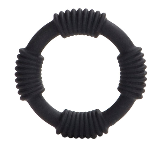 CalEoxtics Hercules Stretchy Silicone Cock Ring Black - Cock Rings