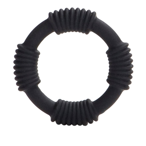 CalEoxtics Hercules Stretchy Silicone Cock Ring Black - Cock Rings