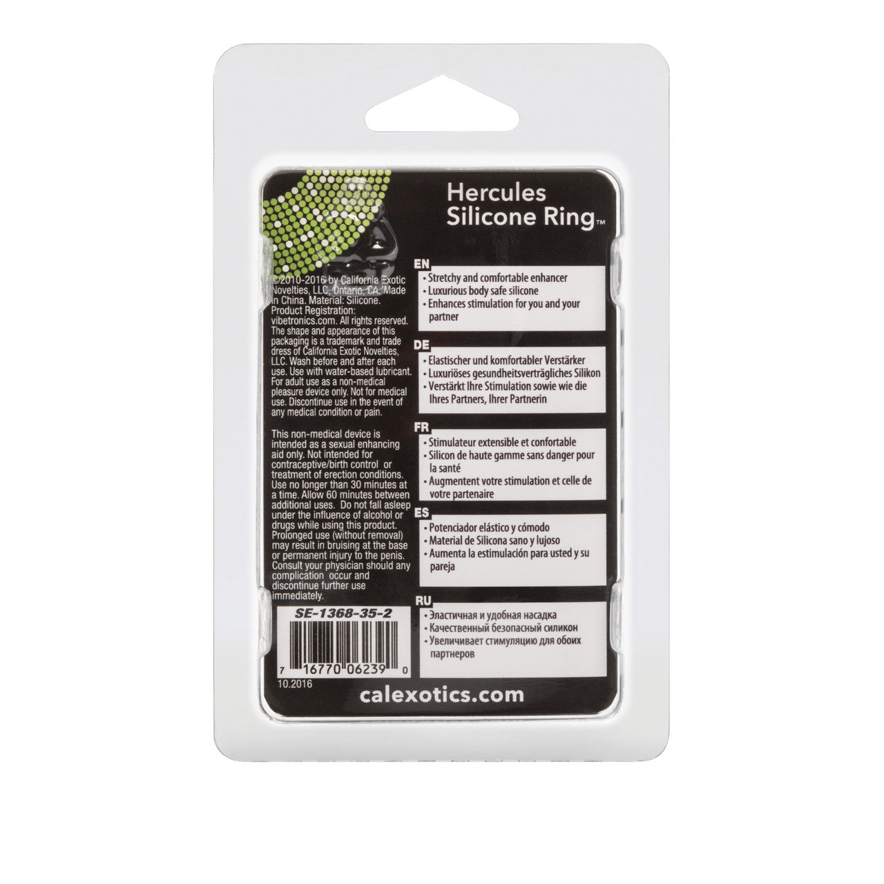 CalEoxtics Hercules Stretchy Silicone Cock Ring Black Cock Rings