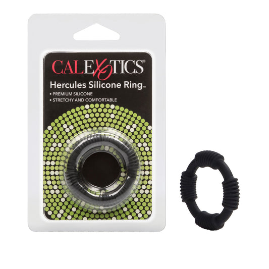 CalEoxtics Hercules Stretchy Silicone Cock Ring Black - Cock Rings