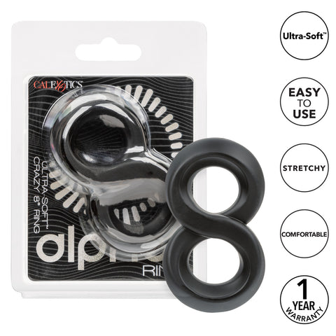 CalExotics Alpha Ultra-Soft Crazy 8 Mens Cock Ring - Stretchy Cock Rings