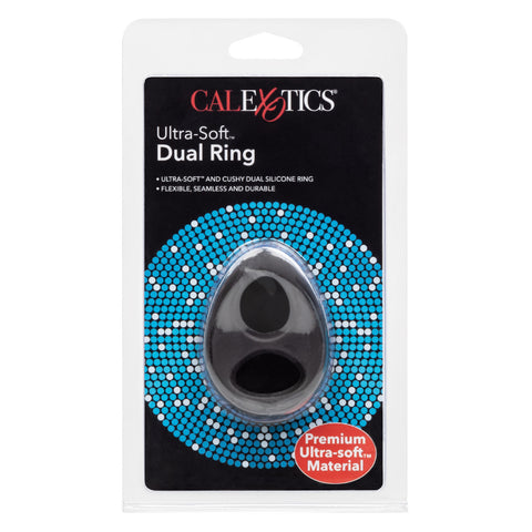 CalExotics Ultra Soft Stretchy Dual Cock Ring - Stretchy Cock Rings