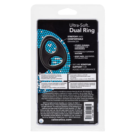 CalExotics Ultra Soft Stretchy Dual Cock Ring - Stretchy Cock Rings